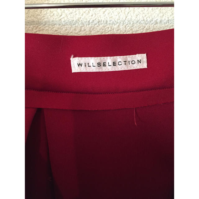 WILLSELECTION(ウィルセレクション)のwillselection ウィルセレクション フレア スカート 赤 レディースのスカート(ミニスカート)の商品写真