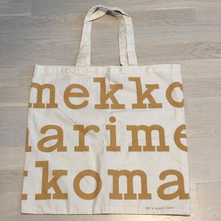 マリメッコ(marimekko)の【激レア新色】マリメッコLOGO布バッグ ゴールド marimekko(トートバッグ)