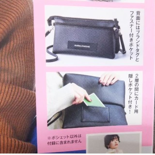 JOURNAL STANDARD(ジャーナルスタンダード)のInred付録　ジャーナルスタンダード　仕切り上手なＷポシェット レディースのバッグ(その他)の商品写真