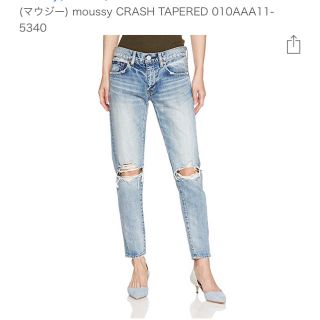 マウジー(moussy)のマウジーmoussy CRASH TAPERED 25インチ 美品(デニム/ジーンズ)