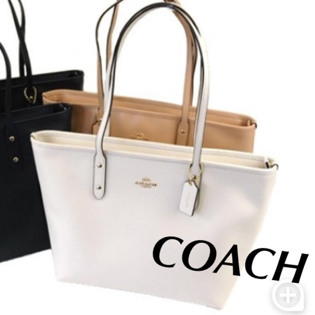 COACH(コーチ)の【美品】コーチ トートバッグ 白 レディースのバッグ(トートバッグ)の商品写真