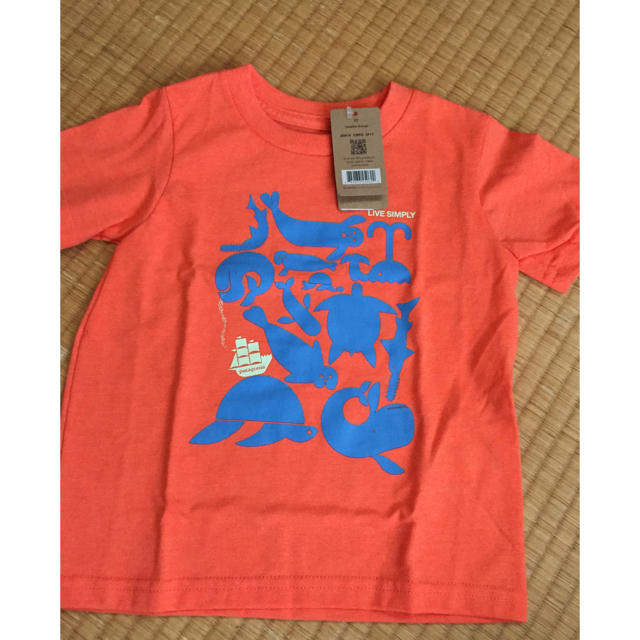 patagonia(パタゴニア)の新品！未使用！タグ付き パタゴニア ベビー Tシャツ 2T オレンジ キッズ/ベビー/マタニティのキッズ服男の子用(90cm~)(Tシャツ/カットソー)の商品写真