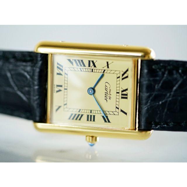 美品 カルティエ マスト タンク アイボリー LM Cartier