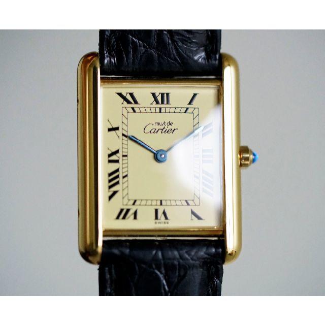 Cartier(カルティエ)の美品 カルティエ マスト タンク アイボリー LM Cartier メンズの時計(腕時計(アナログ))の商品写真