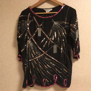 デプト(DEPT)のhaight&ashbury vintageシルクスパンコールtops dept(シャツ/ブラウス(長袖/七分))