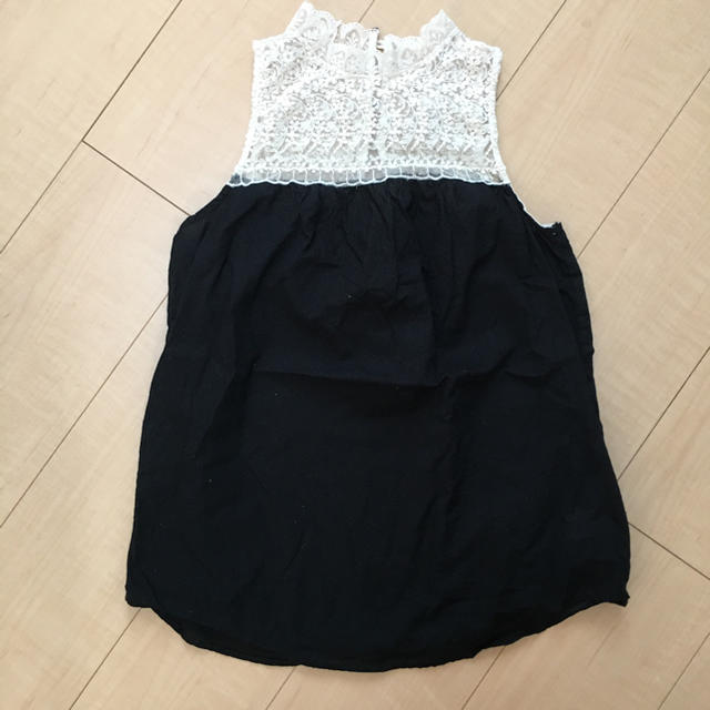 ZARA(ザラ)のレースモックネック タンクトップ ZARA  レディースのトップス(シャツ/ブラウス(半袖/袖なし))の商品写真