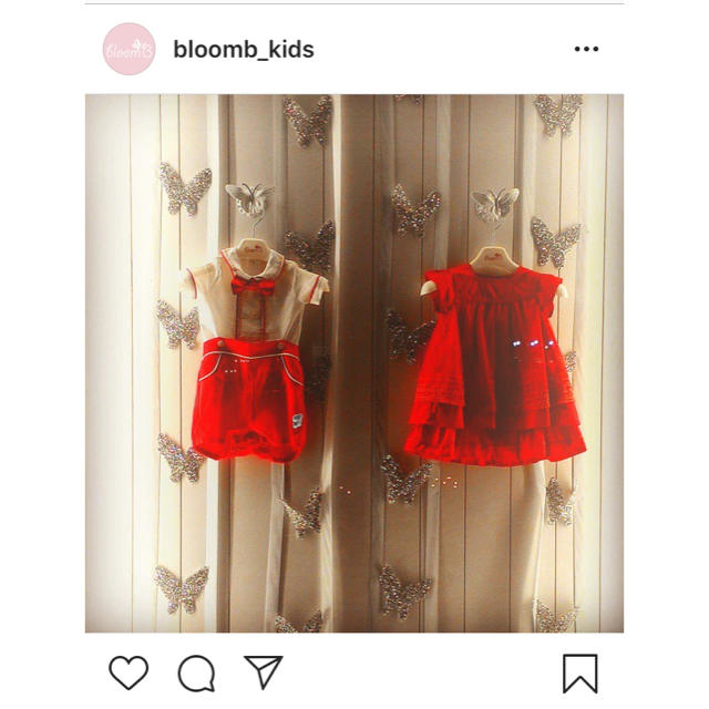 ベビー♡新品未使用 シャツ ドレス bloomb シンガポール ブランド 退院着 キッズ/ベビー/マタニティのベビー服(~85cm)(セレモニードレス/スーツ)の商品写真