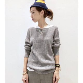 アパルトモンドゥーズィエムクラス(L'Appartement DEUXIEME CLASSE)のアパルトモン Thermal Inner Knit グレー(ニット/セーター)