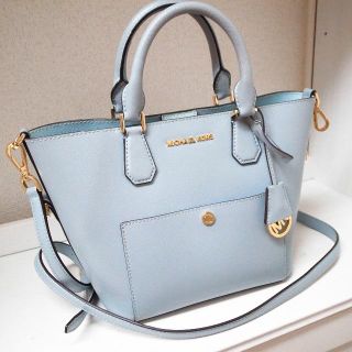 マイケルコース(Michael Kors)の正規品♡最安値♡マイケルコース　2wayバッグ　ブルーグレー　レザー　バッグ(ハンドバッグ)