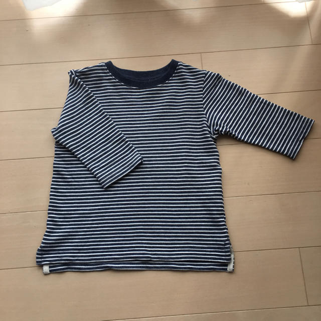 MUJI (無印良品)(ムジルシリョウヒン)の無印 110  七分袖 キッズ/ベビー/マタニティのキッズ服男の子用(90cm~)(Tシャツ/カットソー)の商品写真