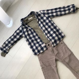 ザラキッズ(ZARA KIDS)のZARA ザラ キッズ kids 110cm チェック シャツ 長袖 (ブラウス)