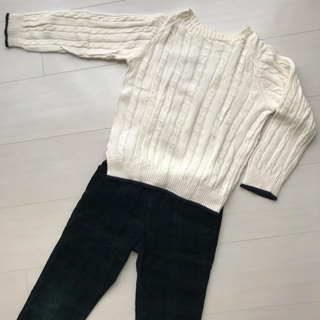 GLOBAL WORK(グローバルワーク)のグローバルワーク ニット 100 110 貼りポケ kids キッズ/ベビー/マタニティのキッズ服男の子用(90cm~)(Tシャツ/カットソー)の商品写真