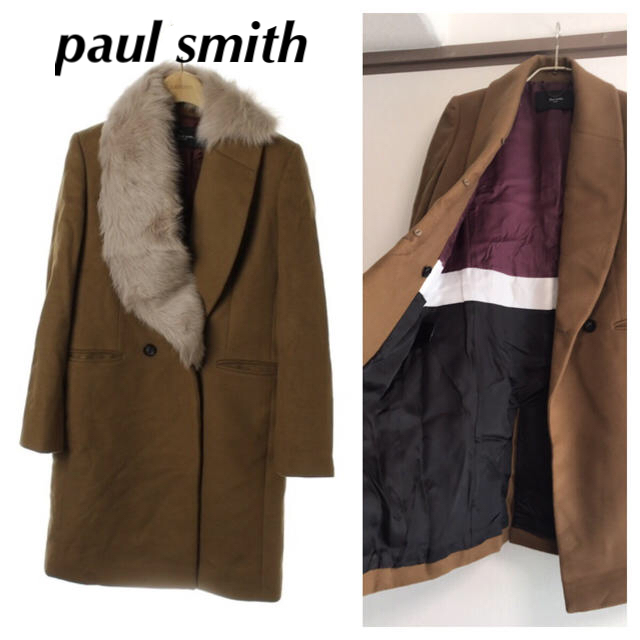 Paul Smith(ポールスミス)のポールスミス ラムウールコート ファー レディースのジャケット/アウター(ロングコート)の商品写真