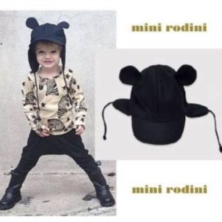 【ma00様専用】mini rodini 耳付き帽子 他２点(帽子)