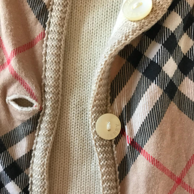 BURBERRY(バーバリー)のバーバリー リバーシブル ポンチョ ケープ キッズ/ベビー/マタニティのベビー服(~85cm)(ジャケット/コート)の商品写真