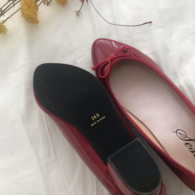 repetto(レペット)のバレエシューズ ヒール4.3cm 24cm Mサイズ レッド 赤 レディースの靴/シューズ(バレエシューズ)の商品写真