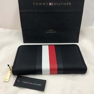 トミーヒルフィガー(TOMMY HILFIGER)のTommy Hilfiger 長財布 白赤紺 3トミーラウンドファスナー(財布)