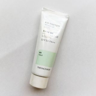 ザフェイスショップ(THE FACE SHOP)の新品 The Face Shop エアコットンメイクアップベース 01ミント(コントロールカラー)