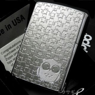 ジッポー(ZIPPO)の送料無料☆zippo☆チェック☆縁起物☆フクロウ☆ジッポ(タバコグッズ)