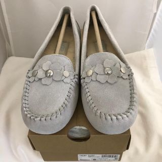 アグ(UGG)のUGG モカシン ⑩ グレー US6 23cm リジー ポピー(スリッポン/モカシン)