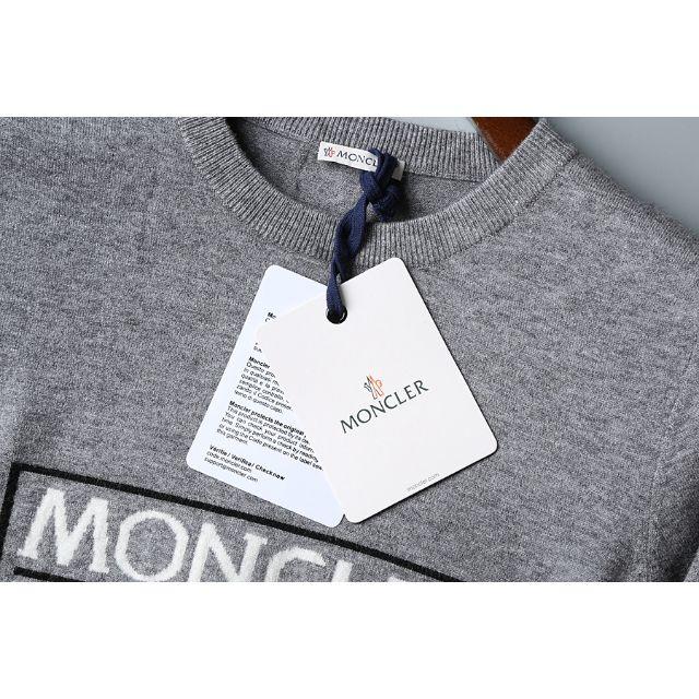 MONCLER(モンクレール)のモンクレール 新品グレーセーター MONCLERセーター サイズ：M、L、XL メンズのトップス(ニット/セーター)の商品写真