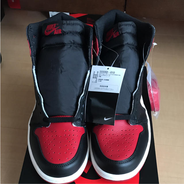 NIKE AIR JORDAN 1 RETRO HI OG BRED TOE