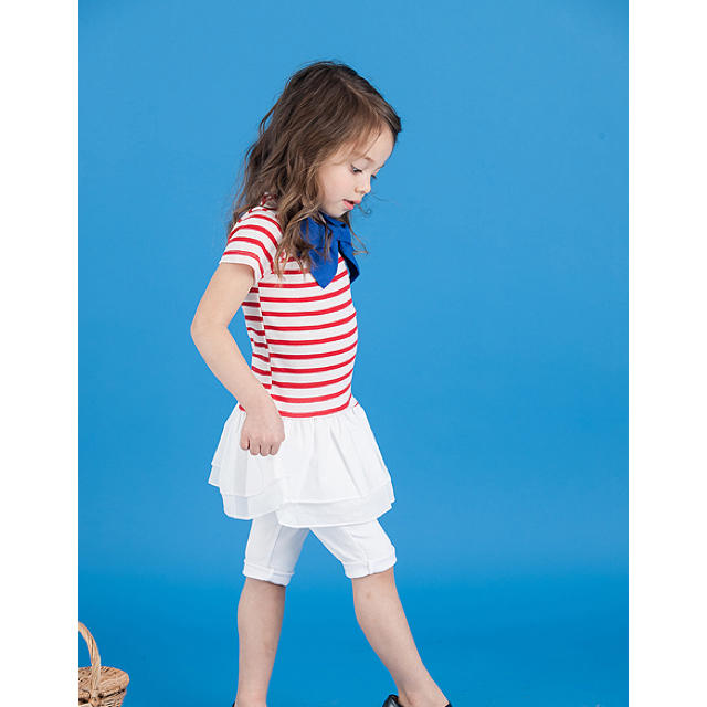 ボーダーワンピース キッズ/ベビー/マタニティのキッズ服女の子用(90cm~)(ワンピース)の商品写真