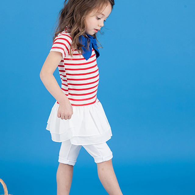 ボーダーワンピース キッズ/ベビー/マタニティのキッズ服女の子用(90cm~)(ワンピース)の商品写真