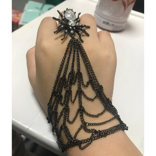 FOREVER 21(フォーエバートゥエンティーワン)の蜘蛛の巣🕸リング&ブレスレット レディースのアクセサリー(リング(指輪))の商品写真