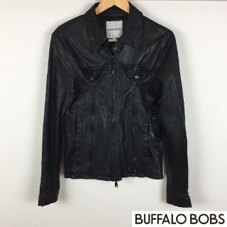 バッファローボブス(BUFFALO BOBS)の美品 バッファローボブズ レザージャケット ブラック サイズ2(レザージャケット)