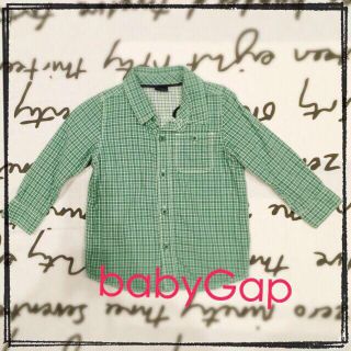 ベビーギャップ(babyGAP)のベビーギャップ グリーン ネルシャツ90(その他)