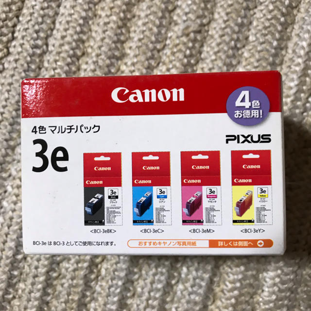 Canon(キヤノン)のCanon 3e カラー カートリッジ 4色 スマホ/家電/カメラのPC/タブレット(PC周辺機器)の商品写真