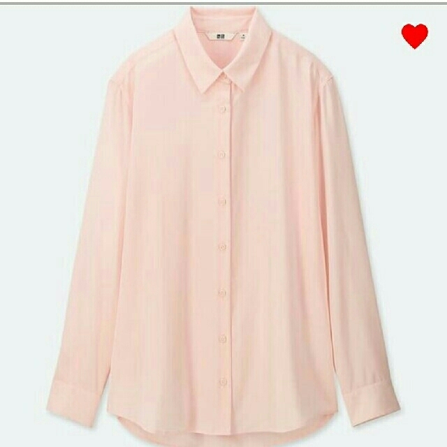 UNIQLO(ユニクロ)のユニクロ ☆ ピンク ☆ レーヨンエアリーブラウス ☆ 今季 ☆ 新品 ☆ レディースのトップス(シャツ/ブラウス(長袖/七分))の商品写真