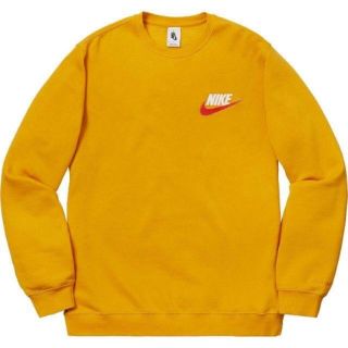 シュプリーム(Supreme)のナイキ NIKE トレーナー 黄色 クルーネック mサイズ(トレーナー/スウェット)