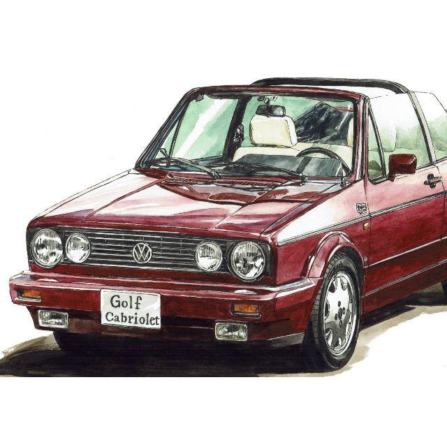 Volkswagen(フォルクスワーゲン)のGC-877ゴルフカブリオレ限定版画 直筆サイン額装●作家 平右ヱ門 エンタメ/ホビーの美術品/アンティーク(版画)の商品写真