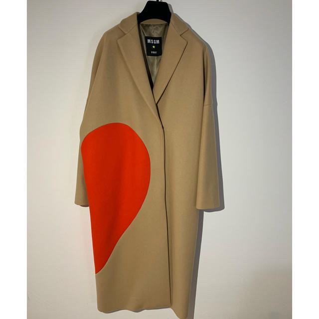 超安い品質 - MSGM MSGM コート チェスター ハートモチーフ ロング