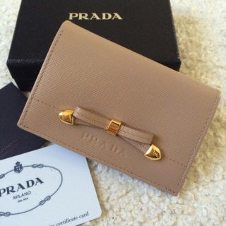 プラダ(PRADA)のPRADA♡リボン♡カードケース(名刺入れ/定期入れ)