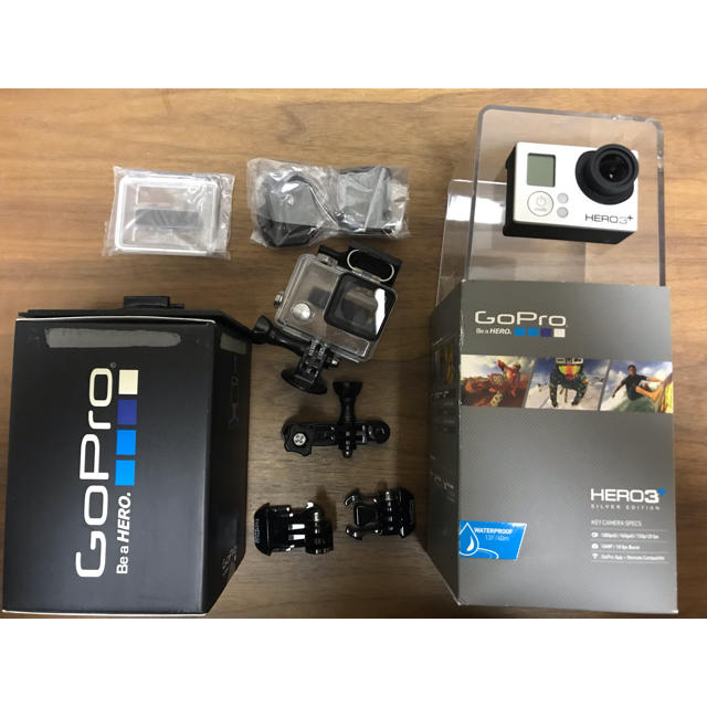 GoPro(ゴープロ)のGOPRO HERO3+ SILVER EDITION スマホ/家電/カメラのカメラ(コンパクトデジタルカメラ)の商品写真