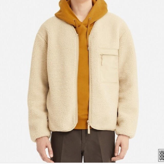 UNIQLO(ユニクロ)のユニクロ ボアフリースカーディガン メンズのトップス(カーディガン)の商品写真