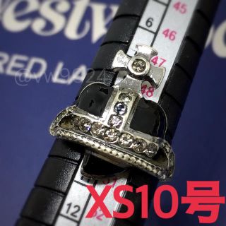 ヴィヴィアンウエストウッド(Vivienne Westwood)のディアマンテハートリング XS9号 ブラック(リング(指輪))