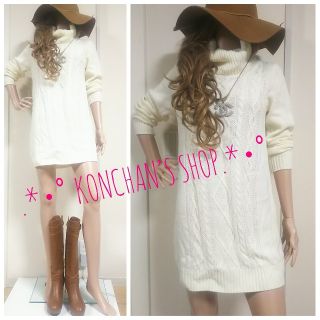 アンクルージュ(Ank Rouge)の♡タグ付き 新品未使用❢❢ Ank Rouge ケーブルニットワンピース♡(ミニワンピース)