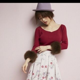 ウィルセレクション(WILLSELECTION)のウィルセレクション♡ハートカットニット♡ファー付き(ニット/セーター)