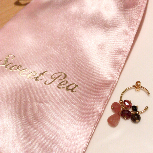 アクセサリー【最終価格】Sweet pea✴︎スイートピー♡えんじ色ピアス