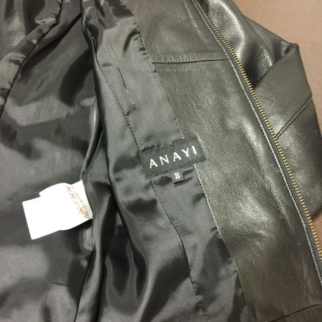 ANAYI(アナイ)のANAY I アナイ 革ジャン ライダースジャケット 羊革 レディースのジャケット/アウター(ライダースジャケット)の商品写真