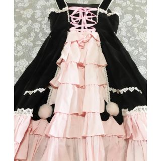 Angelic Pretty - Pretty 仲良しバニーJSK黒ピンクの通販 by いぬこ's ...