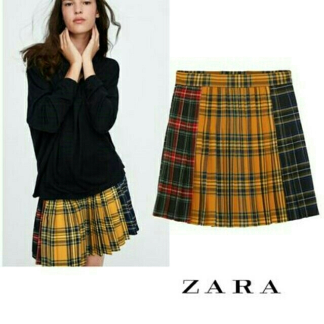 ZARA(ザラ)のZARA パッチワークミニスカート レディースのスカート(ミニスカート)の商品写真