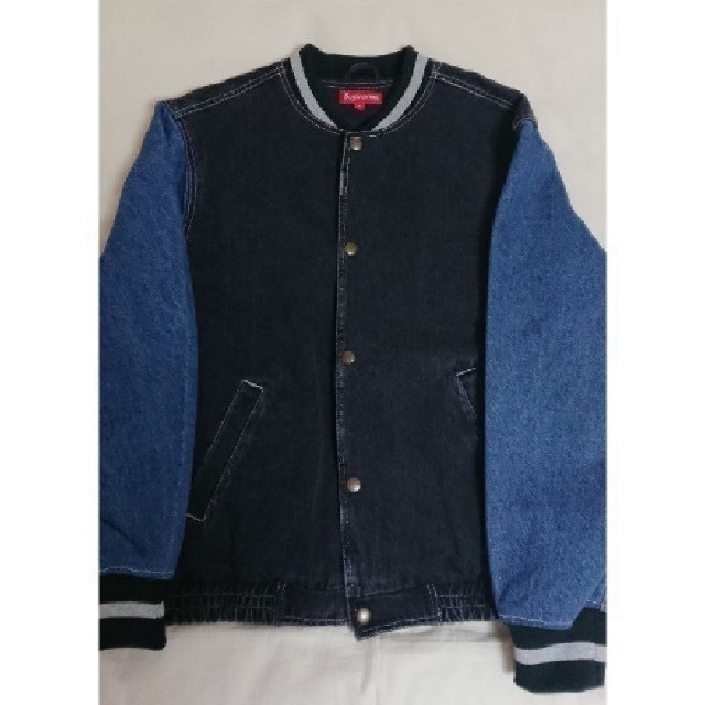 Supreme(シュプリーム)のsupreme Denim Varsity Jacket﻿ Black 正規品 メンズのジャケット/アウター(Gジャン/デニムジャケット)の商品写真