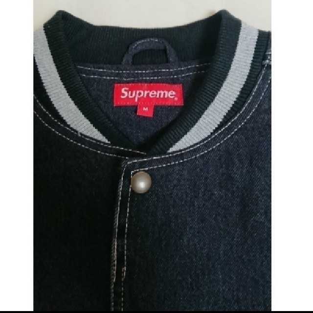 ジャケット/アウターsupreme Denim Varsity Jacket﻿ Black 正規品