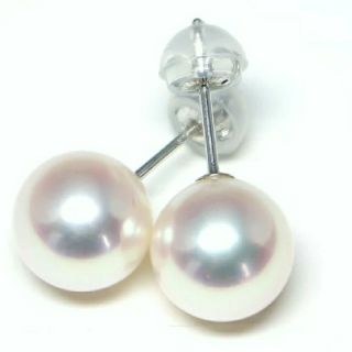 ミキモト(MIKIMOTO)のアコヤパールピアス プラチナ Pt900 本真珠(ピアス)