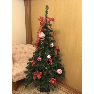 フランフラン(Francfranc)のクリスマスツリー  150センチ  可愛い  赤基調(その他)